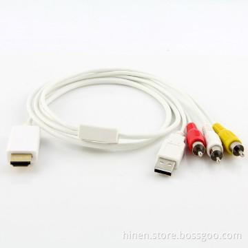 HDMI to CVBS Adapter Supports uncompressed R/L Audio output